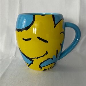Peanuts UFS Inc Woodstock Mug 16 Oz Charlie Brown Blue Yellow Bird